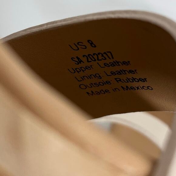 Nisolo All Day Open Clog Sandal Womens 8 Ivory Bone Wood Leather - Picture 12 of 12